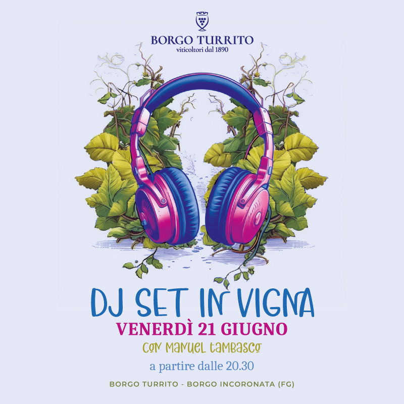 Dj set in vigna 21 giugno